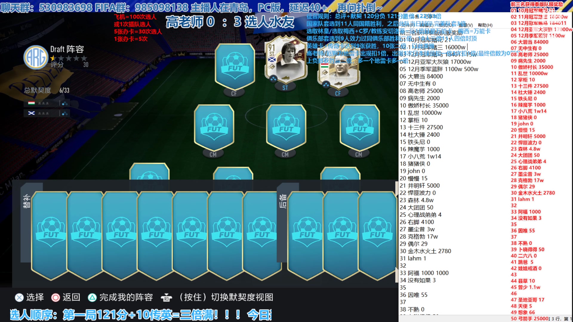 【2023-01-11 11点场】高老师爱足球：FIFA23征召选人，警惕！现在容易失败