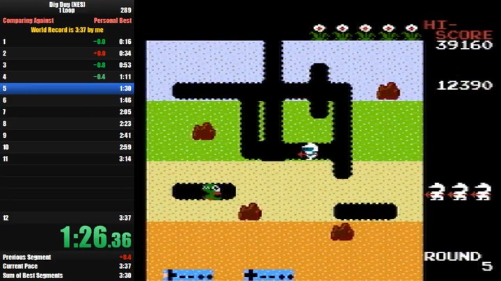 FC 打空气 Dig Dug 一周目流程