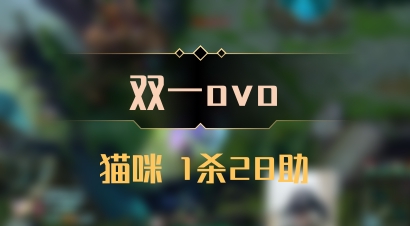 【双一ovo】猫咪 1杀28助