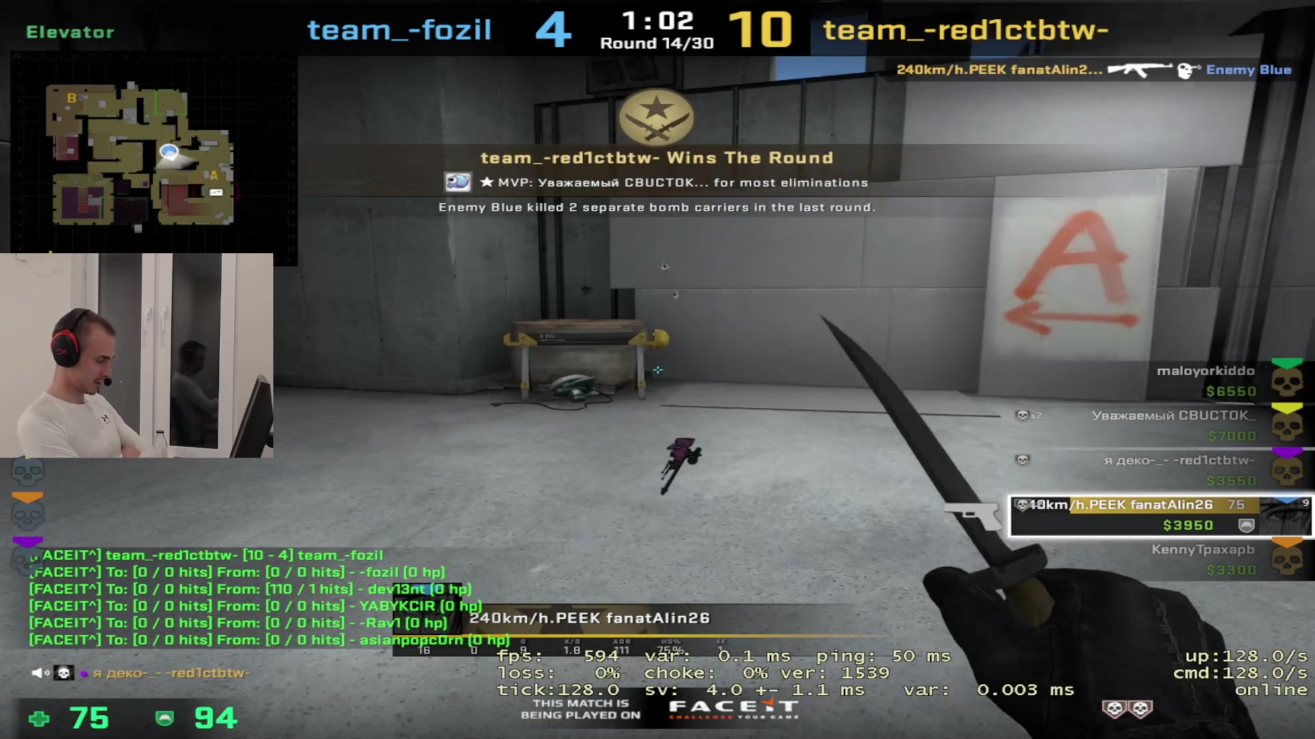 【2023-01-23 00点场】毛子Reckless：Faceit欧洲终 真CSGO