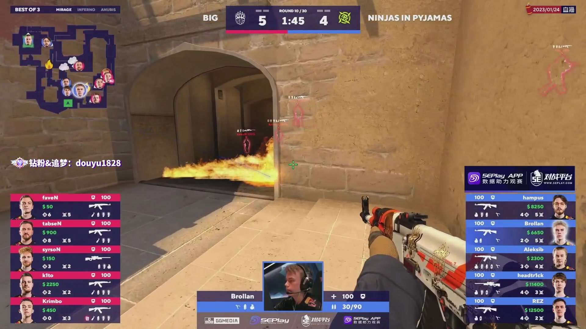 【2023-01-24 01点场】CSGO百岁三：钻石双倍 兔年快乐 BIG vs NIP