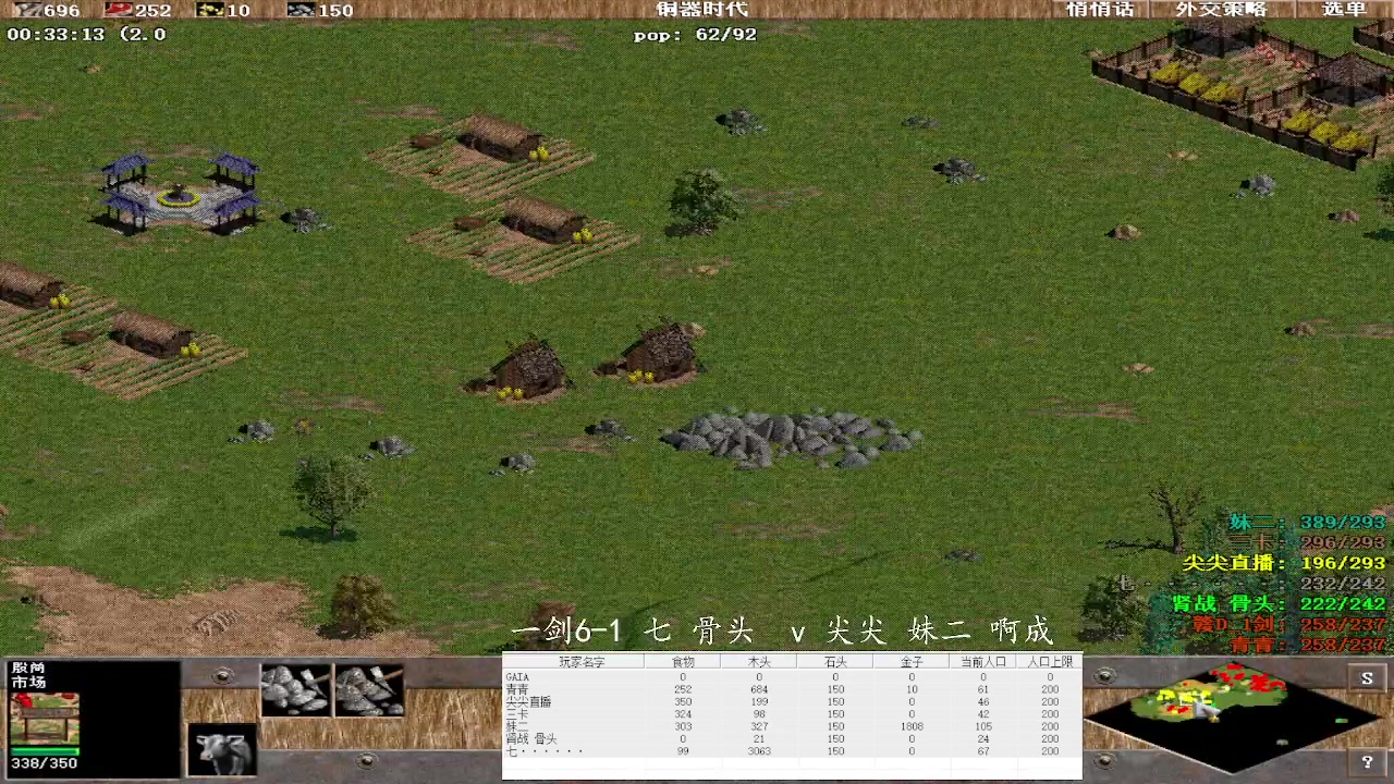 一剑6-1 七 骨头  0v3 尖尖 妹二 啊成