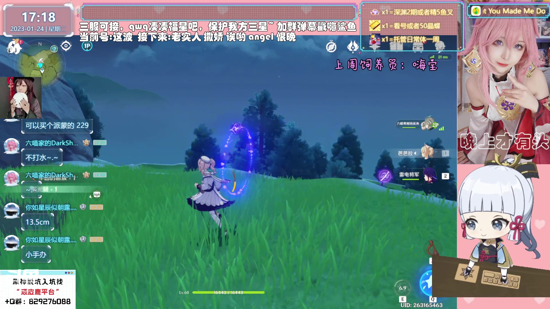 【2023-01-24 16点场】六喵喵喵丶：【看号材料晶蝶】你滴全能肝肝喵~新年快乐