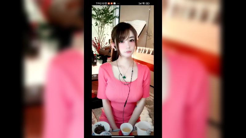 美女小姐姐喝茶直播，真好看啊