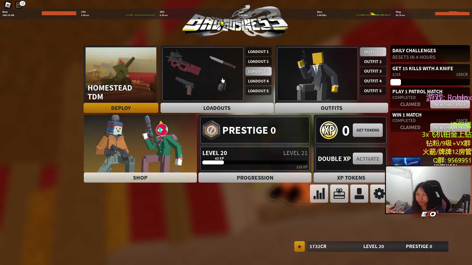 【2023-01-25 04点场】Raizy雪：12点双倍! 玩会Roblox