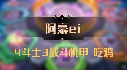 【阿豪ei】4斗士3战斗机甲 吃鸡
