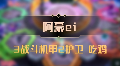【阿豪ei】3战斗机甲2护卫 吃鸡