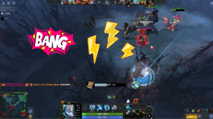 美滋滋DOTA2中单宙斯稳稳的胜利，大哥小狗是没啥存在感