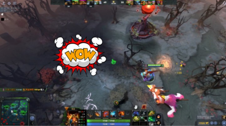 美滋滋dota2五号位莱恩前期一保四一个小时胜利