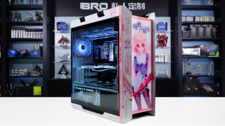 BRO水冷私人定制-华硕 太阳神 栗山未来主题 分体水冷 方案展示分享