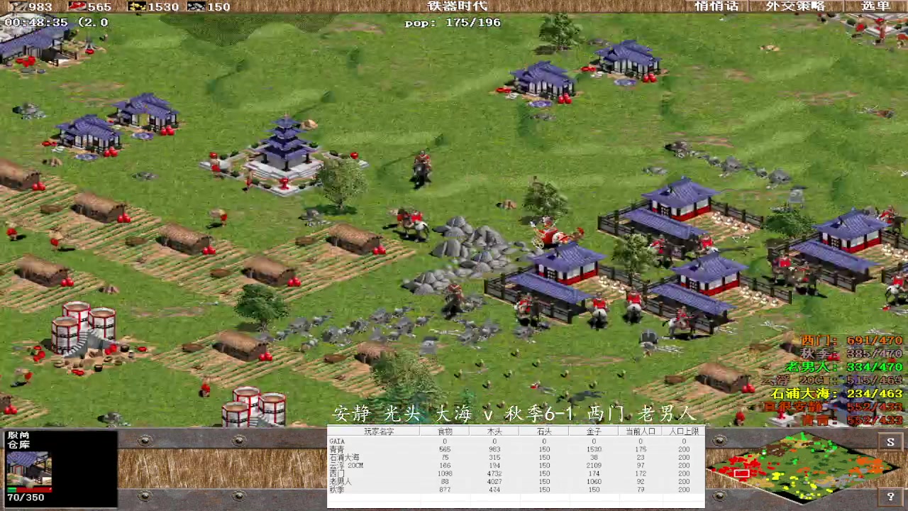 安静 光头 大海 0v3 秋季6-1 西门 老男人