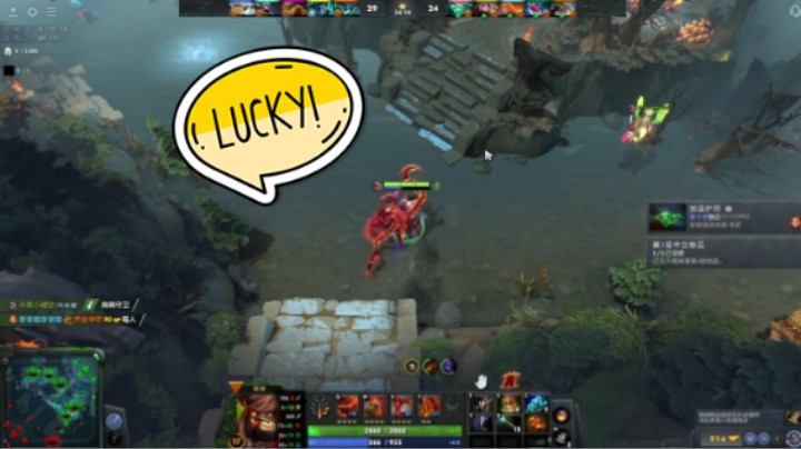 美滋滋DOTA2四号位屠夫帕吉躺赢