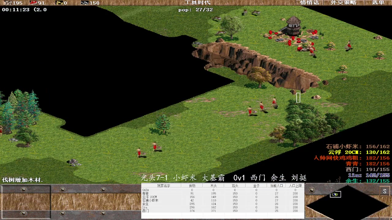 光头7-1 小虾米 大基霸  1v3 西门 余生 刘挺