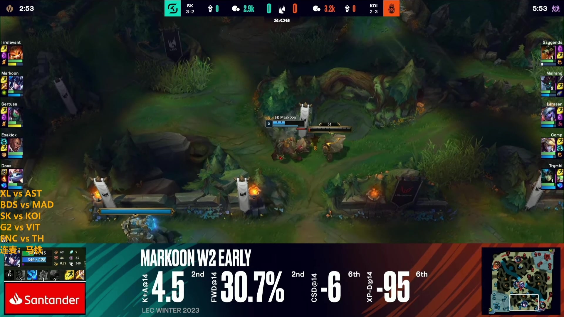 【2023-01-31 02点场】解说雨童：解说雨童：欧洲LEC冬季赛W2D3