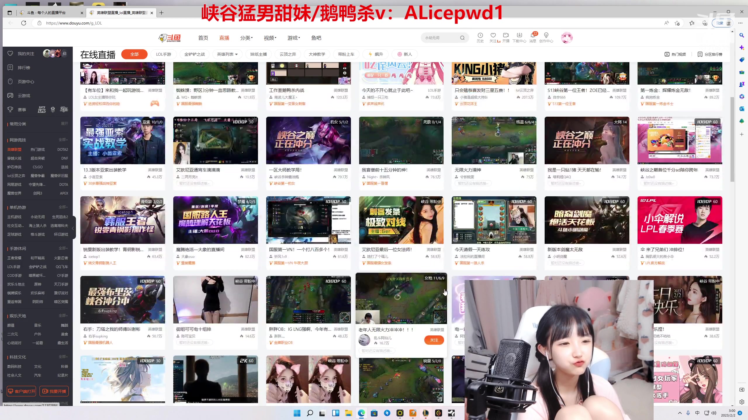 【2023-02-02 02点场】塔莉娅QAQ：我是一只钻1猪 天天都在输！