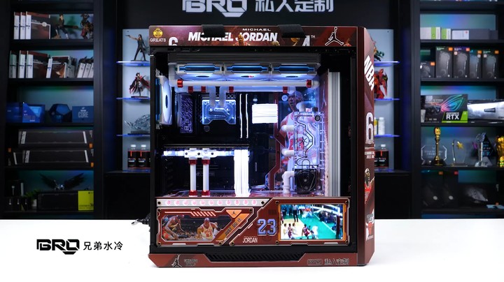 【BRO水冷私人定制】华硕 太阳神 乔丹主题 分体水冷方案展示