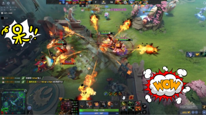 得意洋洋活久见DOTA2中单火枪狙击手对线影魔杀了三次给打退了哈哈哈，这影子人如其名自取其辱啊