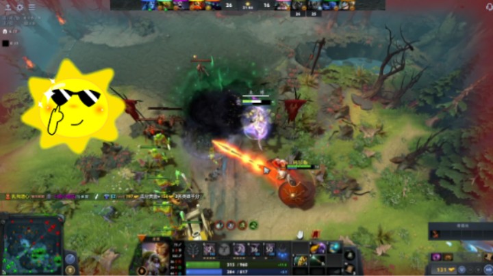 美滋滋dota2五号位巫医躺赢，感觉从头打到尾的一场啊，没停过哈哈