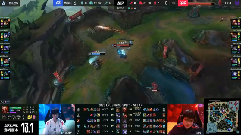 2023LPL春季赛 鳄鱼和酒桶单挑差点引发三打三的团战