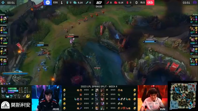 2023LPL春季赛发明家在河道被豹女偷袭，害死了烬