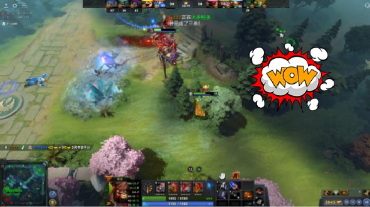 美滋滋dota2中单屠夫帕吉 躺赢时刻