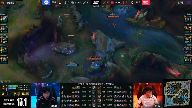 2023LPL春季赛阿卡丽秀的飞起，轮子妈跑不了