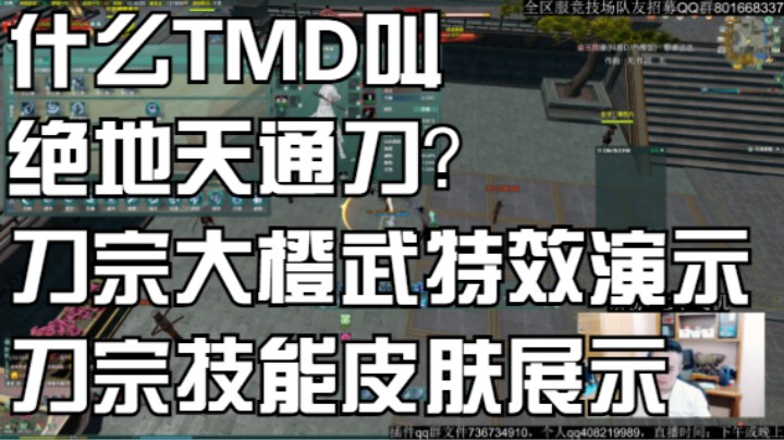 什么TMD叫绝地天通刀？刀宗大橙武特效演示，刀宗技能皮肤展示