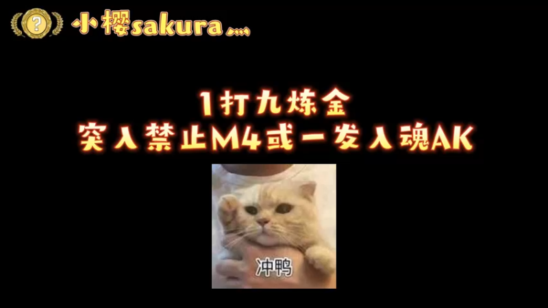 【小樱炼金】1打九炼金追梦一发入魂ak或二次元m4皮肤