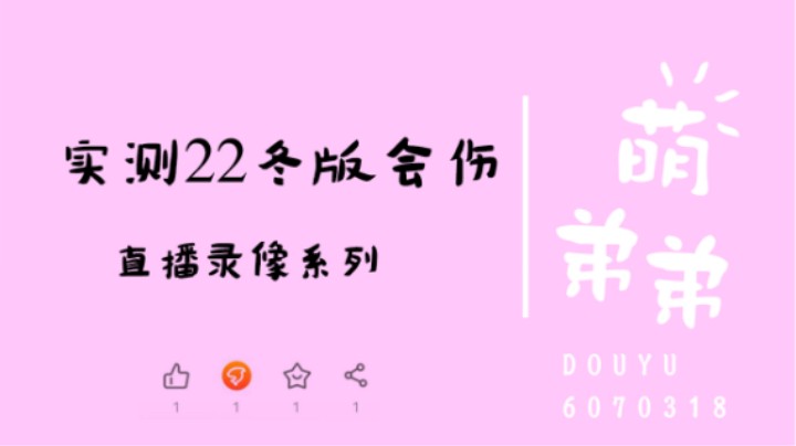 实测22冬季版本会伤
