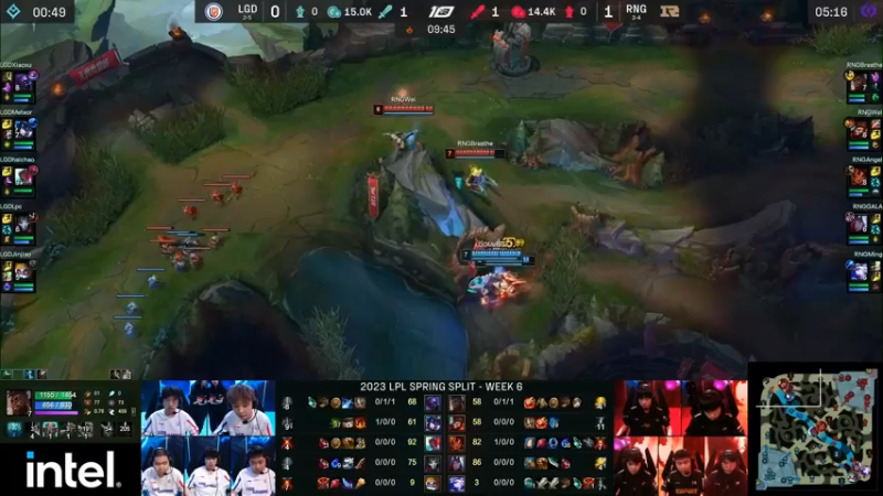 2023LPL春季赛 猴子打团时候拿下小龙，这波不亏