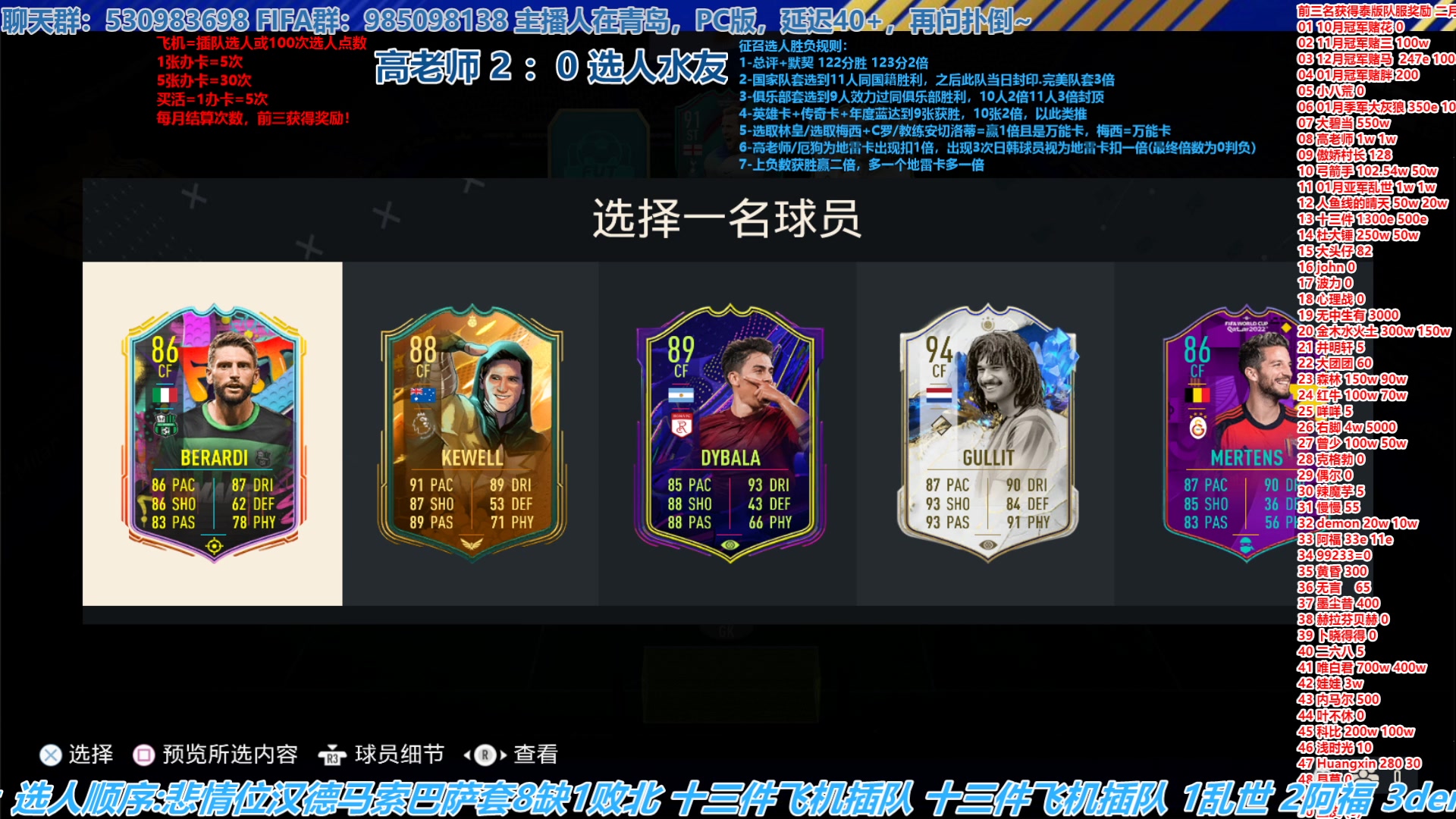 【2023-02-21 14点场】高老师爱足球：FIFA23征召选人，糟了，一骑绝尘了！