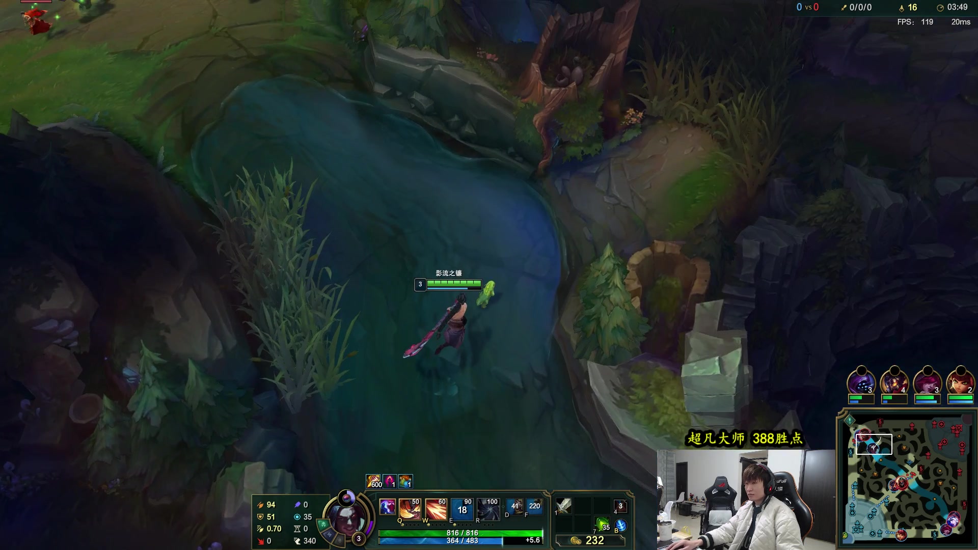 【2023-02-21 10点场】余小C真的很强：余小C：大师418点冲500！目标王者！