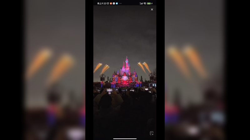 上海迪士尼动画烟花秀