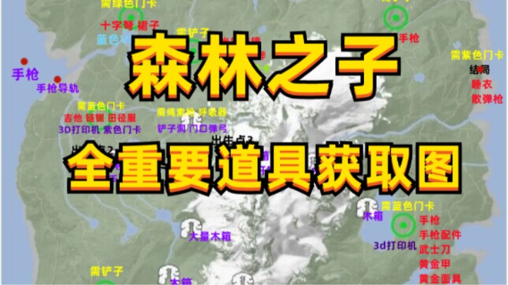 【森林之子】全重要道具资源图 超全面！