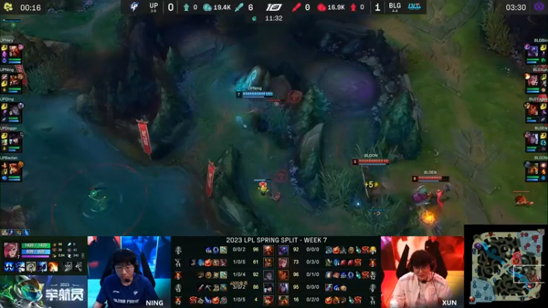 2023LPL春季赛 BLG上路打开了局势，武器击杀解脱者