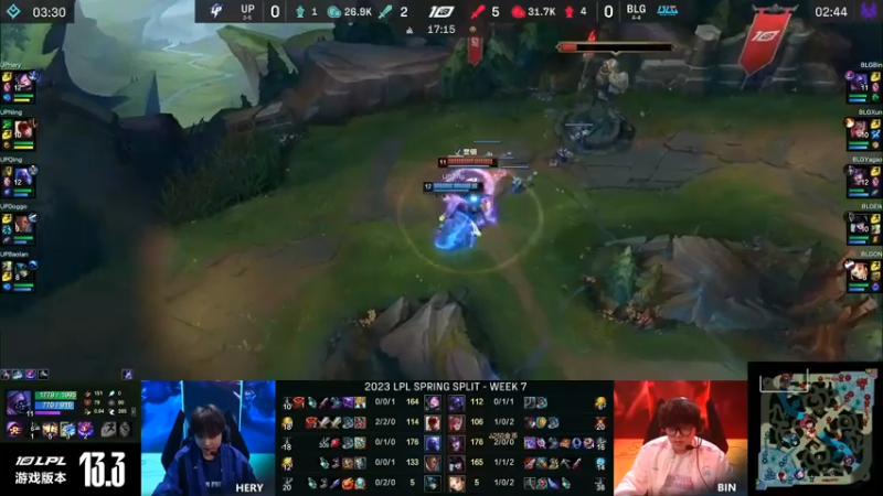 2023LPL春季赛 盲僧想抢蓝结果害了自己啊