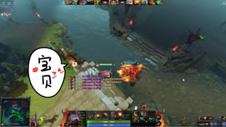 美滋滋dota2中单火枪狙击手躺赢时刻