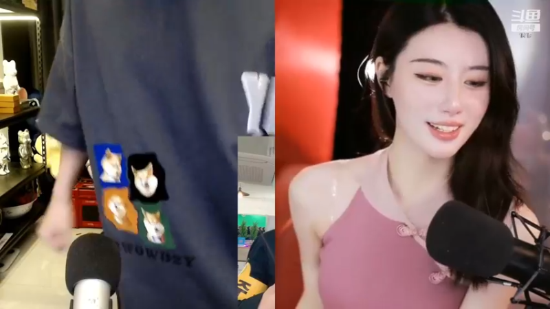 博哥和美女主播连麦，美女挺好看啊