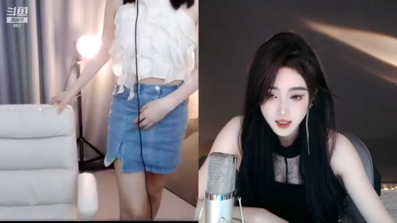 解说孙立人和女主播连麦PK，孙立人站起来很好看