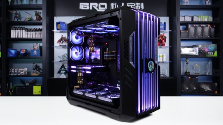 【BRO水冷私人定制】酷冷至尊HAF700EVO-黑紫主题-分体式水冷 方案分享