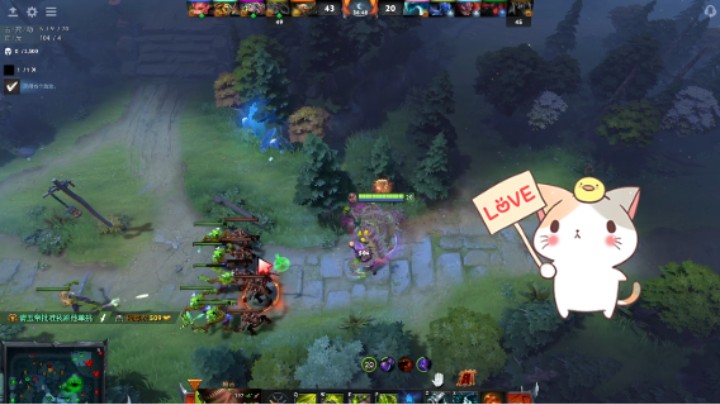 美滋滋dota2屠夫帕吉中单躺赢杀穿三路哈哈哈，头次搭人马的车挺逗