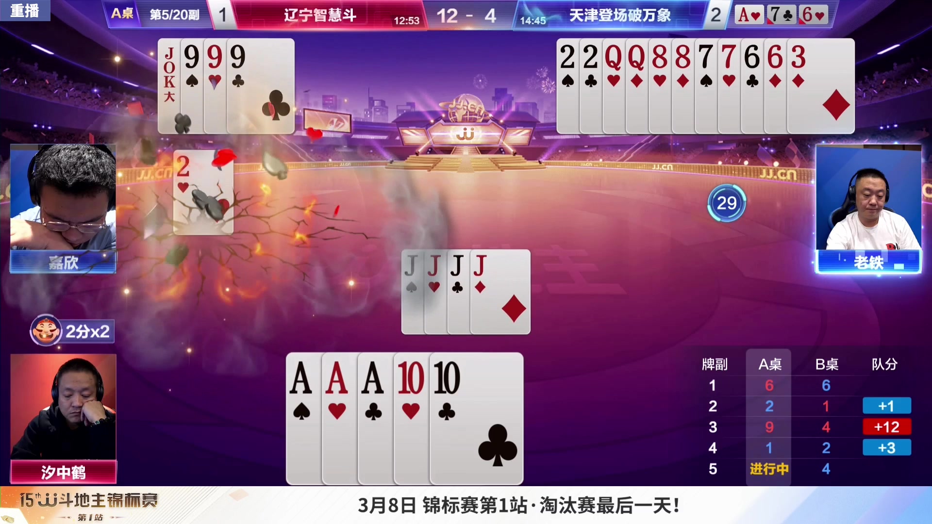 【2023-03-08 00点场】JJ斗地主官方：3月8日，淘汰赛精彩继续