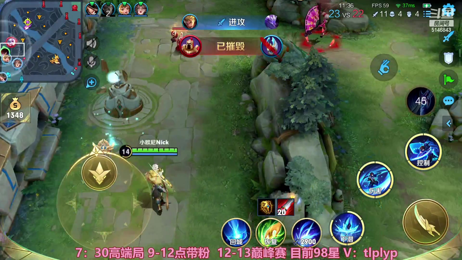 【2023-03-11 11点场】小啊鹏Zz：露娜：尝试-熟悉-国服