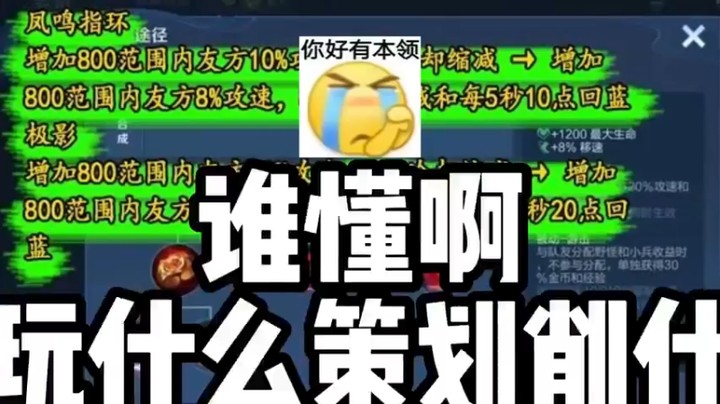 策划要不你还是把芈月删了吧，咋辅助装也削啊？