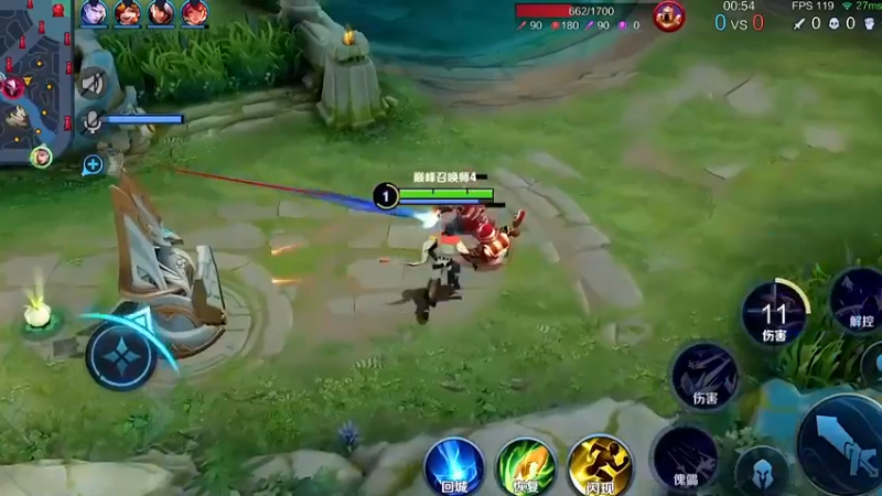 54秒一血，多一秒都不要！