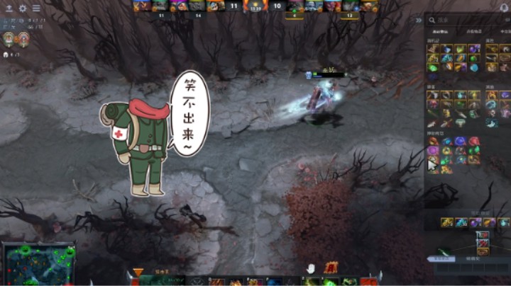 惨兮兮DOTA2中单火枪狙击手对线后毫无游戏体验败北，被米波狗头神教教育了，米波地卜师这a也太狠了