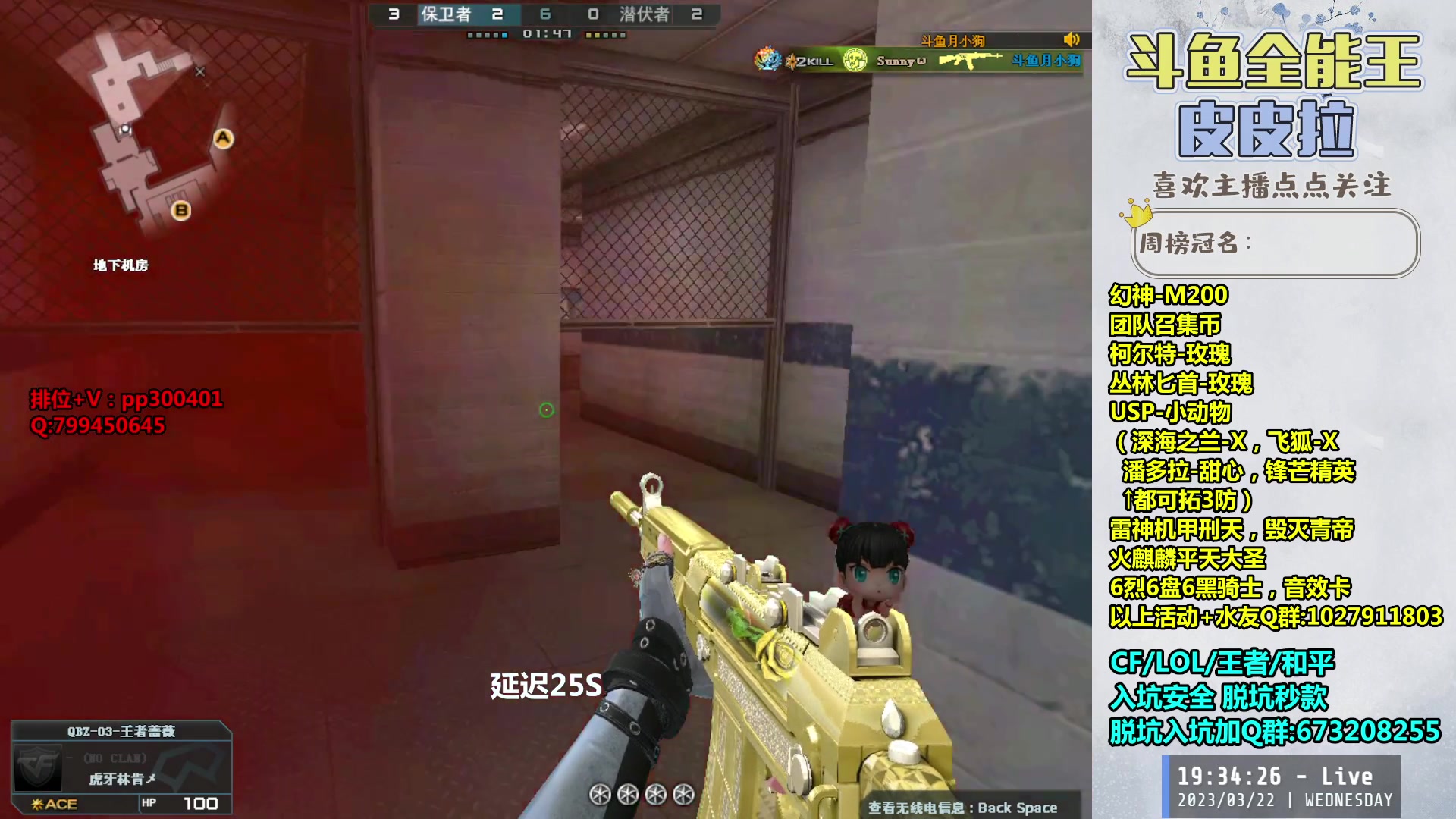 【2023-03-22 18点场】皮皮拉3004O1：皮皮拉:排位上分冲冲冲！！！