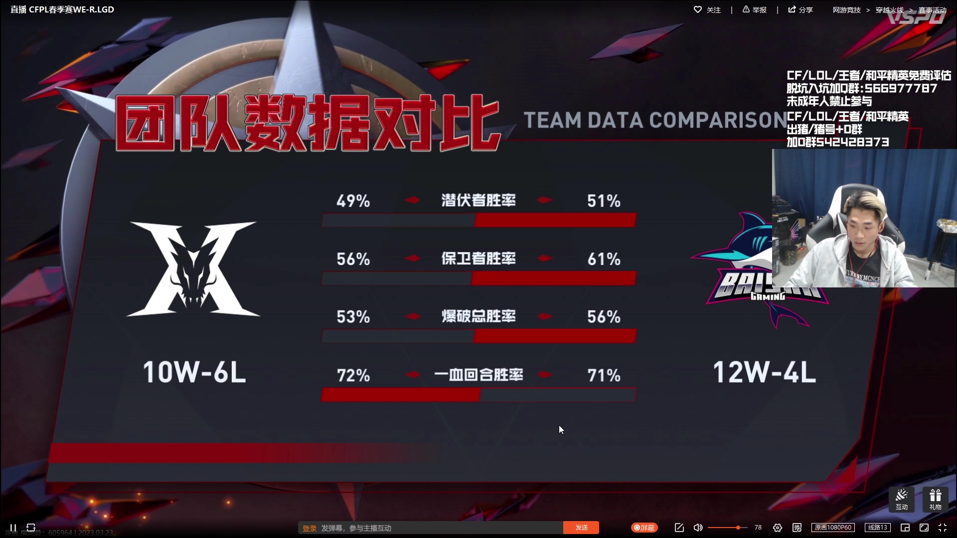 【2023-03-23 21点场】白鲨石头丶：飞机火箭得斗鱼皮肤.