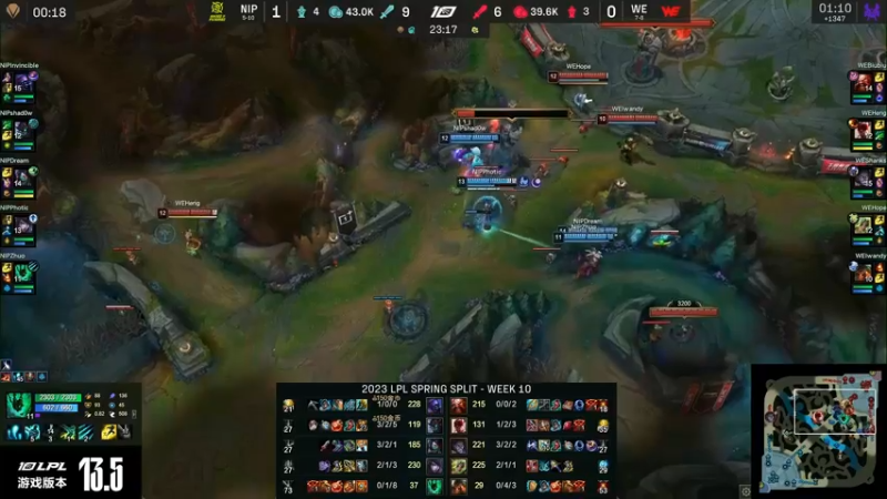 2023LPL春季赛WE的盲僧秀了一波，武器急了