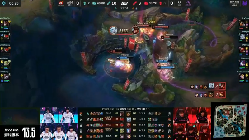 2023LPL春季赛WBG VS RA，RA占据上风了